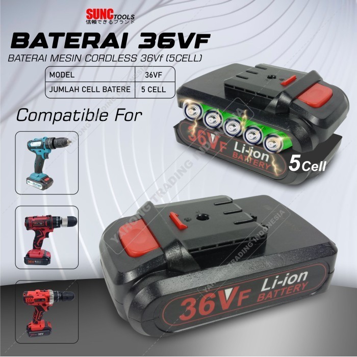 BATERE / BATERAI CORDLESS DRILL 36V MESIN BOR JLD 36VF