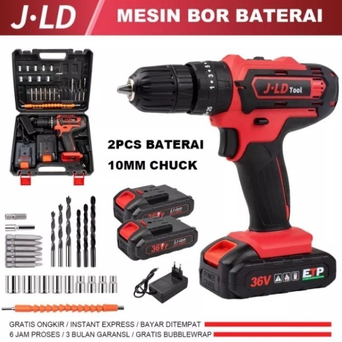 JLD BOR CAS 36VF 10MM CORDLESS DRILL TOOLSET BOR BATERE J36-2