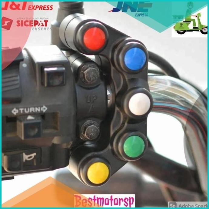 Saklar on off 5 tombol Universal semua motor domino 19F3B2024 sparepar