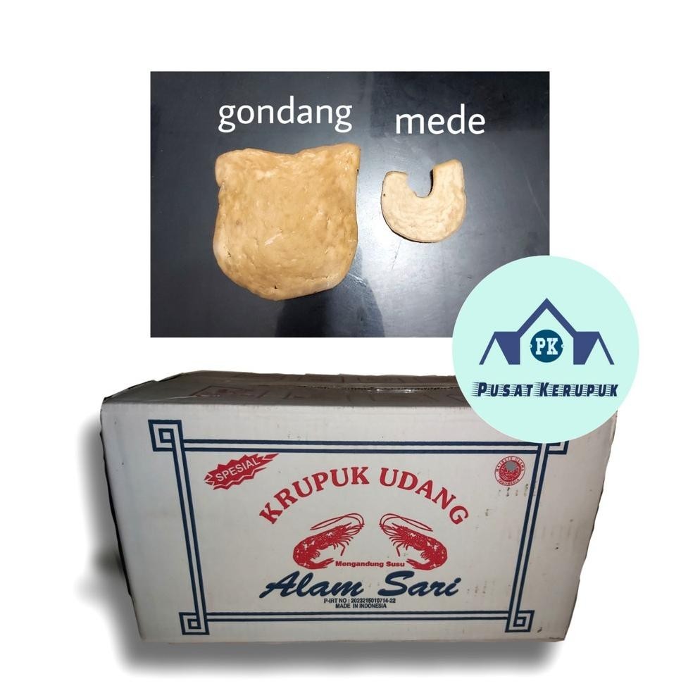 

POI Kerupuk Udang Alam Sari/Krupuk Udang/Keripik Udang Mentah 5 kg/dus TERLARIS