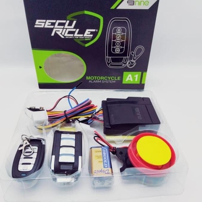 ALARM NINE 9 LUMINOS + REMOTE SECURE RICLE + BATERAI CADANGAN