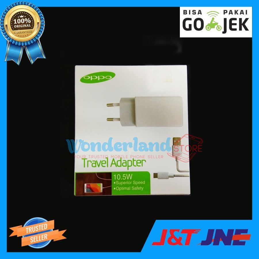 Travel Charger OPPO 2.1A (10.5W) ORIGINAL 100% - Wonderland Store Bandung