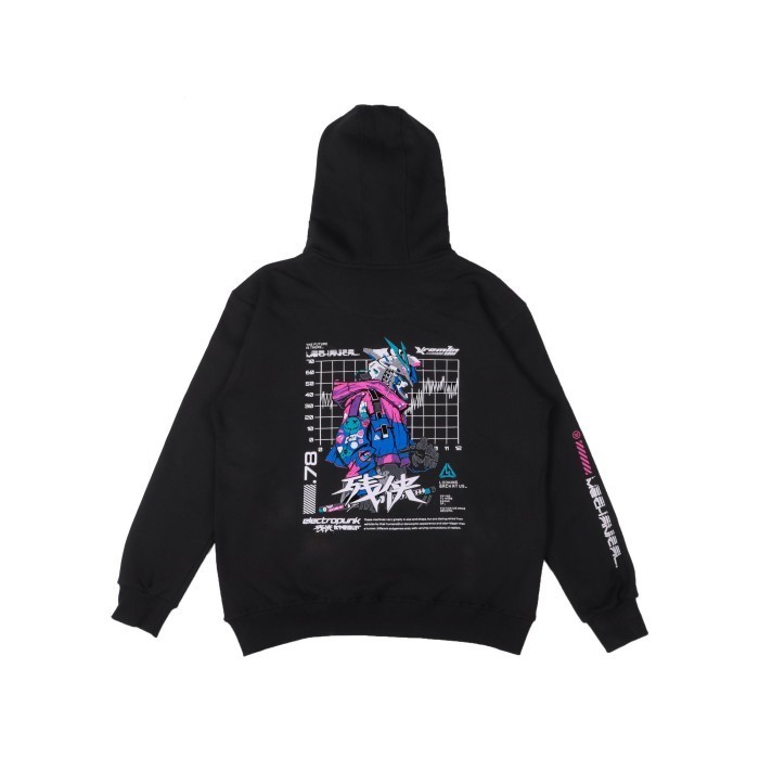 Kremlin Electropunk Pullover Hoodie Hitam - Cybercop