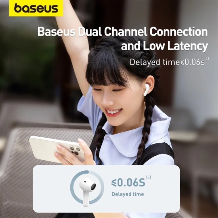 Baseus Bowie E3 Earphone Bluetooth Tws Wireless Original