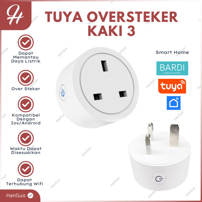 Tuya Smart Wifi Uk Steker Ac Colokan Kaki 3 Smart Plug Tuya 16A