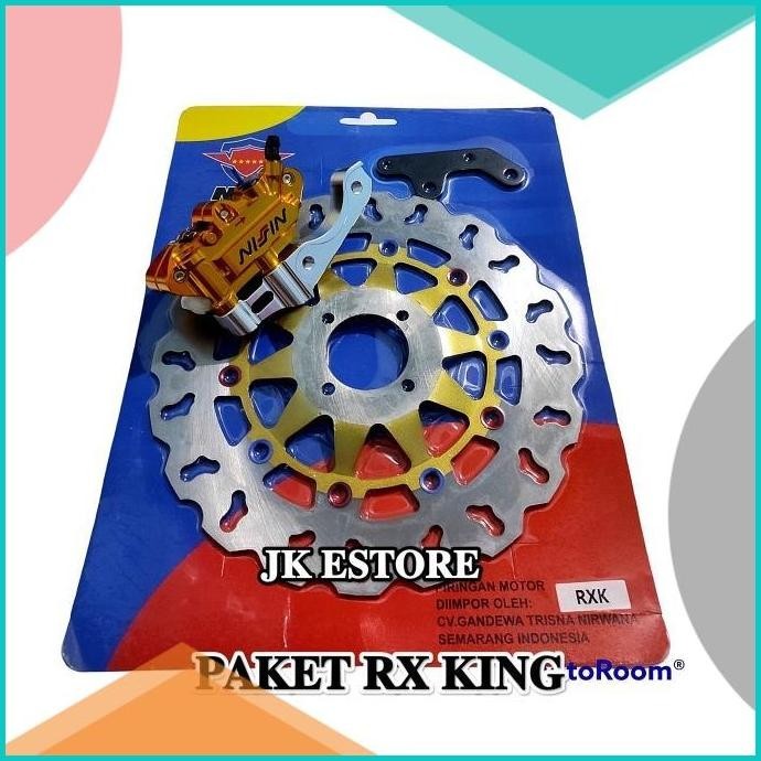 Kaliper Monoblok Nissin 4 piston + Piringan Rx King + Breket Rx King 1