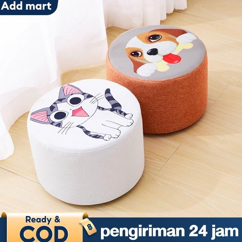 Sofa Bulat Kursi stool 28CM Sofa Stool Bulat Stool Kancing Sofa Bulat Minimalis