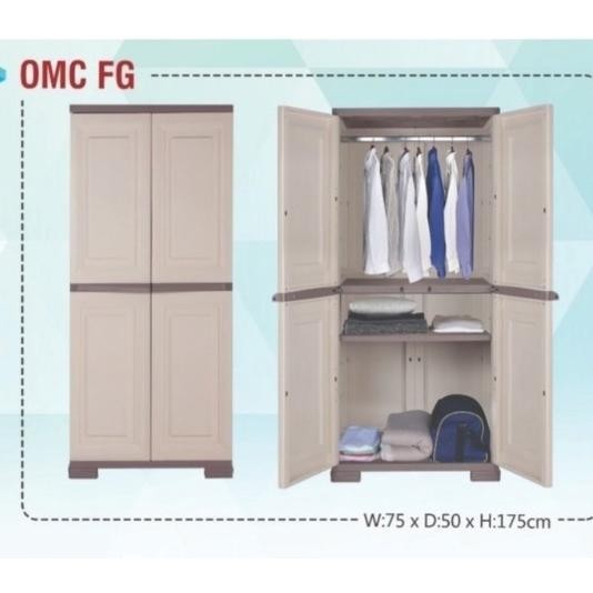 LEMARI PAKAIAN PLASTIK OLYMPLAST OMC-FG OMC FGC OMC EGC KACA CERMIN GANTUNG KUNCI KOKOH TEBAL