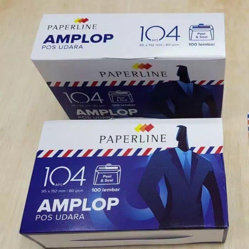 

Amplop 104 AM Airmail / Amplop Putih Kecil Garis Merah Biru Paperline