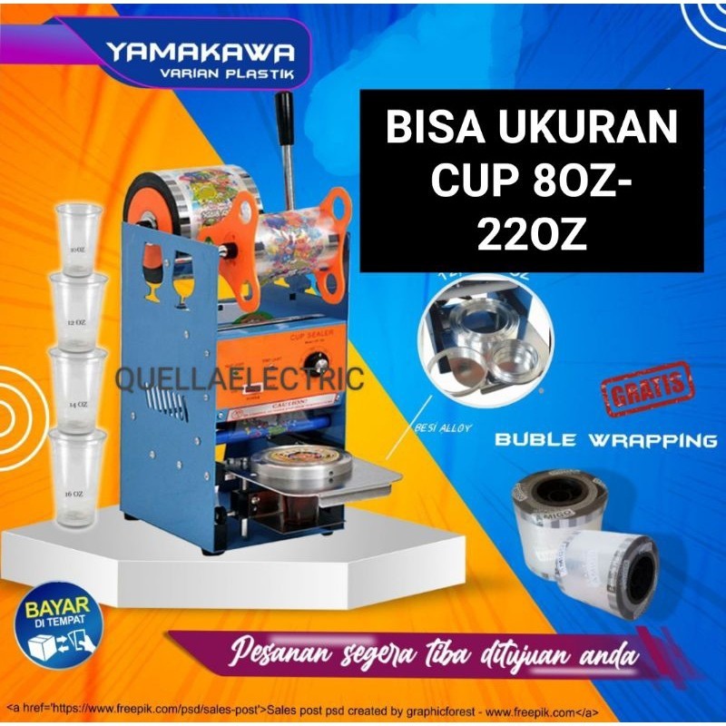 Omicko C-39 Mesin Cup Sealer Semua Ukuran Aqua Gelas 12 , 14 , 16 , 18 , 22 Oz