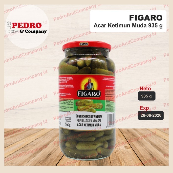 

Figaro Cornichons In Vinegar / Acar Ketimun Muda 935 Gram