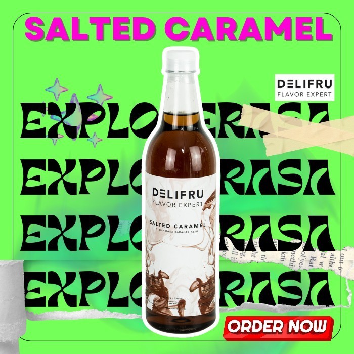 

Delifru syrup rasa salted caramel isi 1 liter