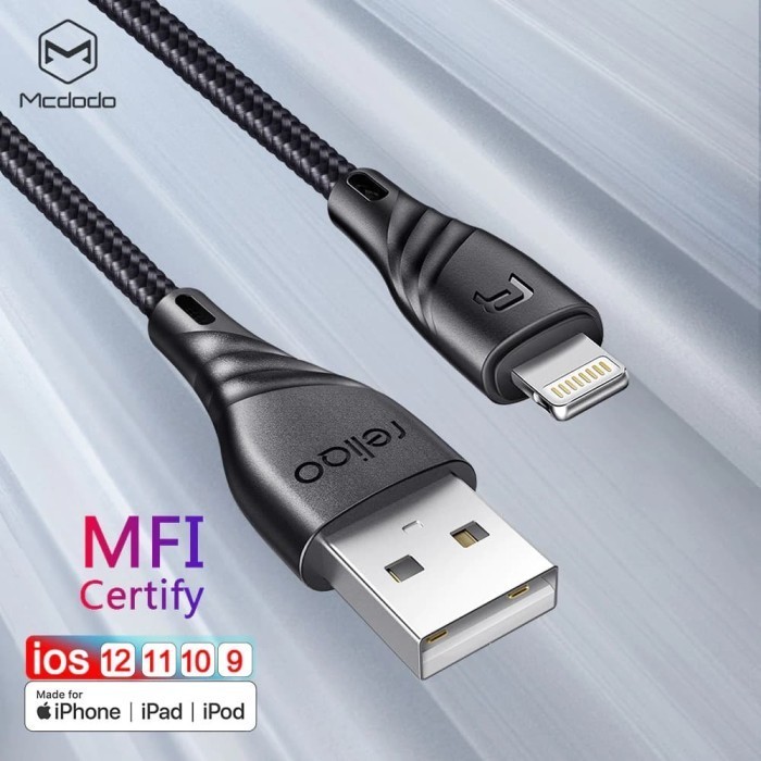 RCA-653 MCDODO MFI Certified Cable Lightning Cable Data iPhone