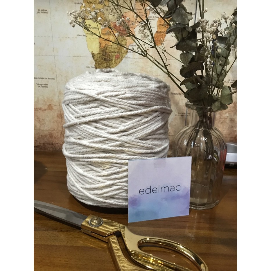 

Tali Katun Macrame Broken White 3Mm 4Mm Twist