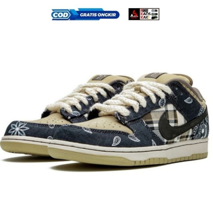 Sepatu Sneakers Travis Scott x Dunk Low Premium QS SB Cactus Jack
