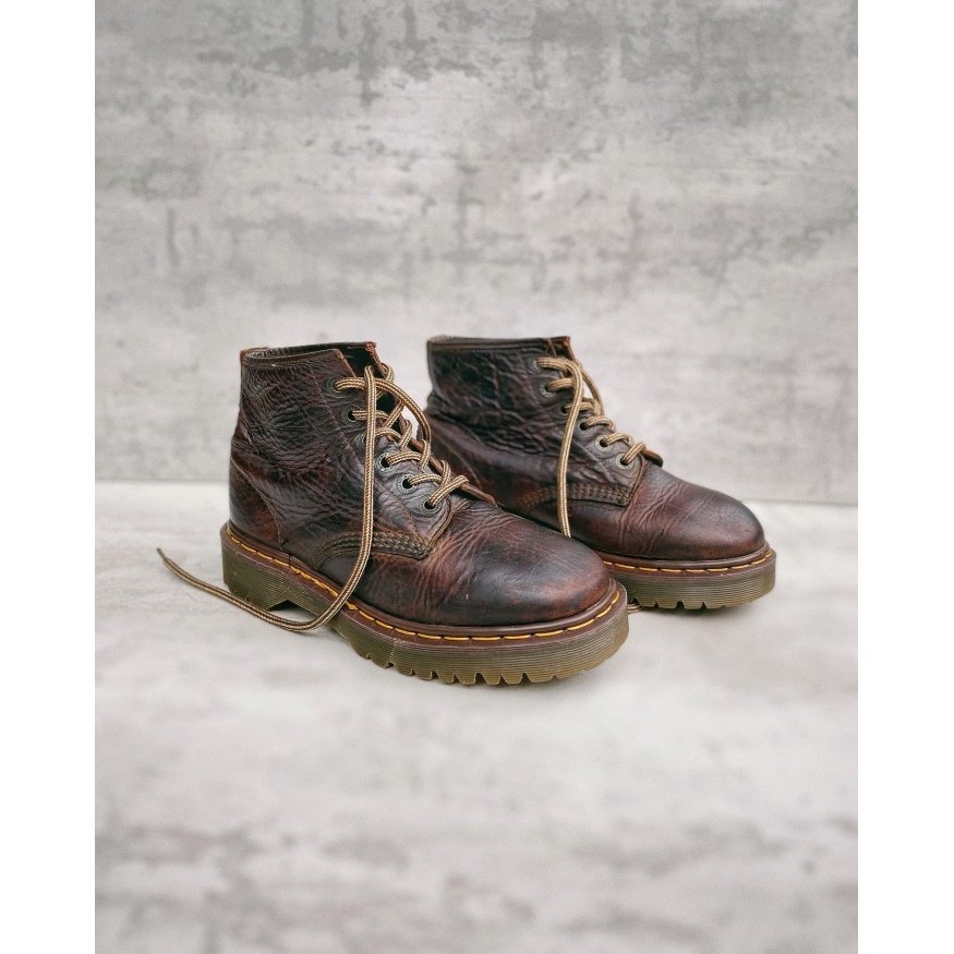 original Dr martens 101 (6 eye) bark grizzly,bex sole, made in england