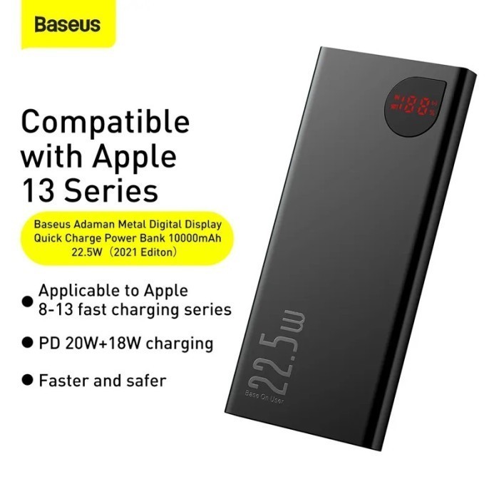 Baseus Adaman Metal Dital Display Qc Power Bank 10Mah 22.5W