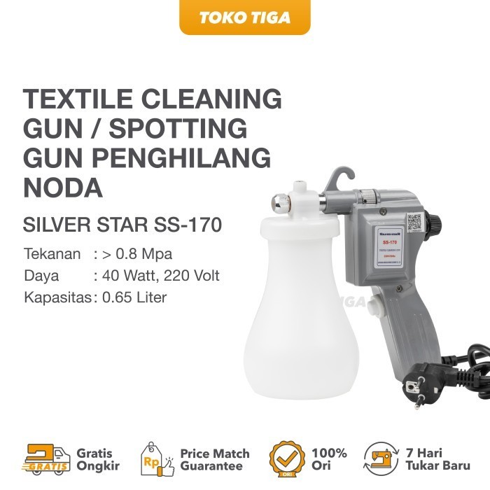 

Textile Cleaning Gun / Spotting Gun Penghilang Noda SILVER STAR SS-170