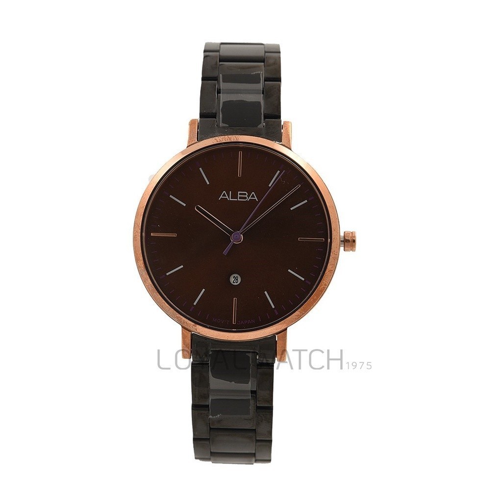 Jam Tangan Alba Wanita AH7T20 Coklat Hitam RoseGold Original Garansi Resmi