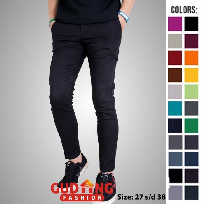 Celana Chinos Panjang Pria Stretch Coklat Tua CLN 864