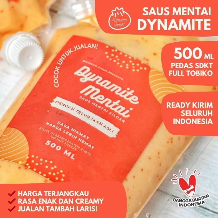 

Saos Saus Mentai Halal Sauce Mentaiko Rice Salmon Dimsum Ginuk 500 Ml