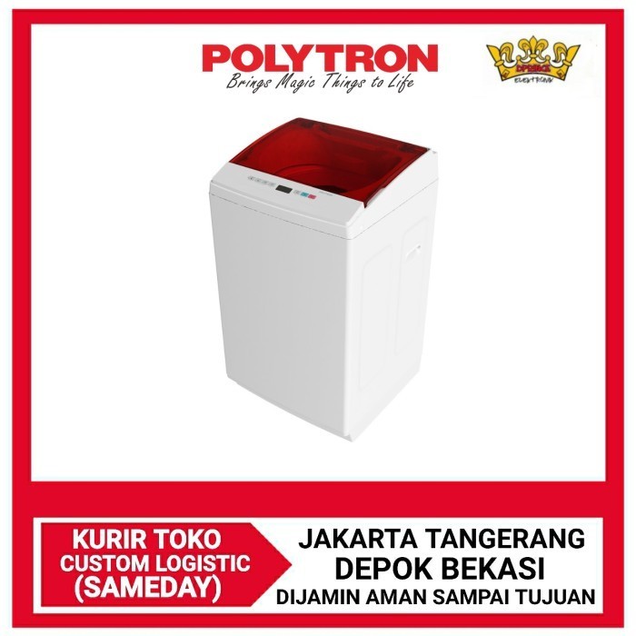 Polytron Mesin Cuci 1 Tabung 7.5Kg Paw-7527R / Paw 7527 R / Paw7527 X