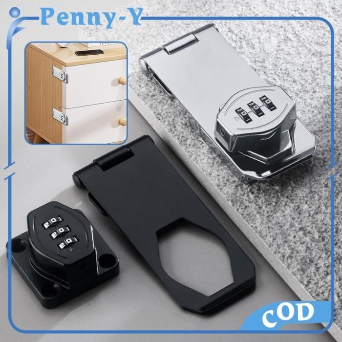 4inch Kunci Gembok Pintu Kunci Kombinasi 3 Digit Kunci Loker Password Berkualitas