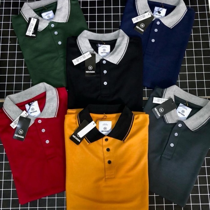 Kaos Nevada Kerah Polos Shirt Polo Pria Dan Wanita