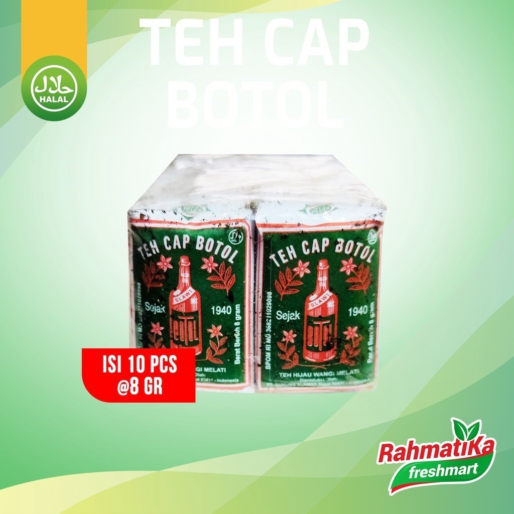 

Teh Cap Botol Hijau 8 gram (isi 10 Pcs)