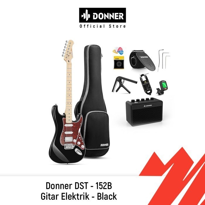 Donner DST - 152B Gitar Elektrik - Black