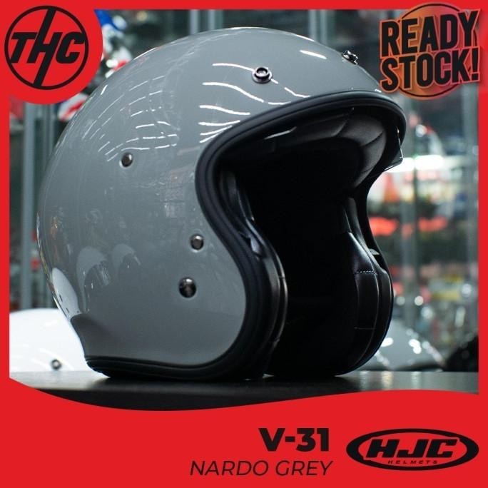 Sale Termurah  Helm Hjc V31 Nardo Grey Vintage Half Face Helmet Aikiaashop