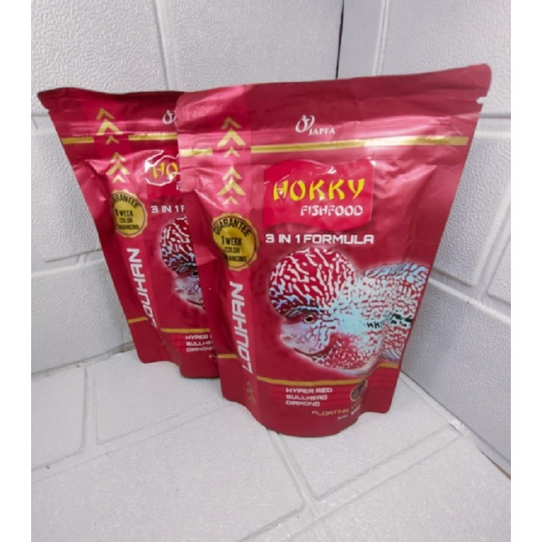 PAKAN IKAN LOUHAN HOKKY 3 IN 1 BY JAPFA 100 GRAM PELET LOUHAN