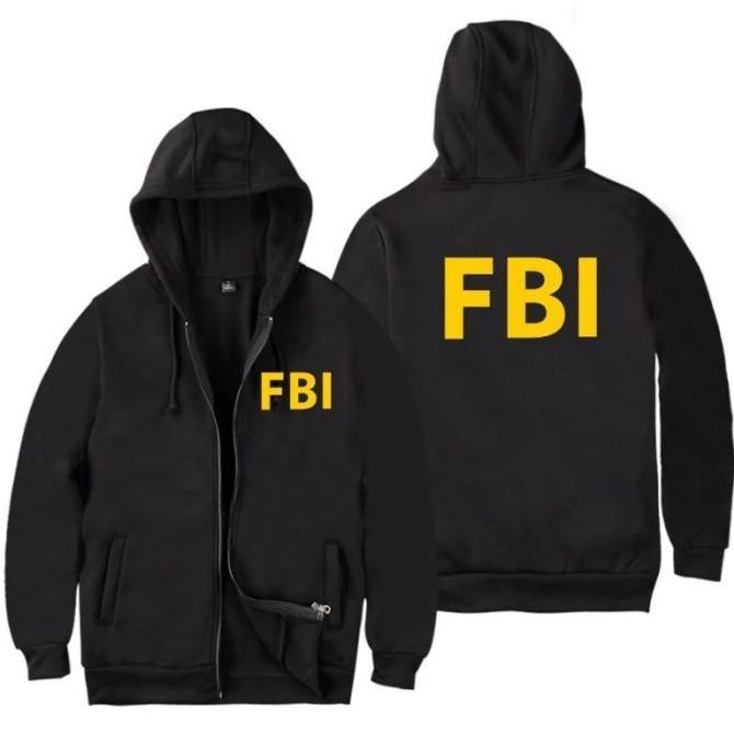 Jaket Hoodie Zipper Fbi Agent Logo - Hoodie Distro Pria Wanita Custom Bozzymilk