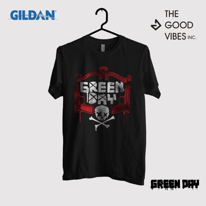 Kaos Band Green Day Original Gildan - Gun