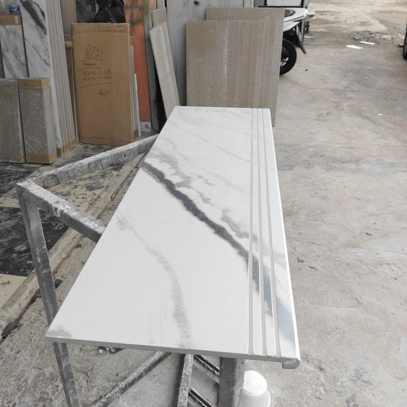 GRANIT DOUBLE BEVEL TANGGA MOTIF MARMER PUTIH CORAK UK 30x80, 30x90, 30x100, 30x110, 30x120