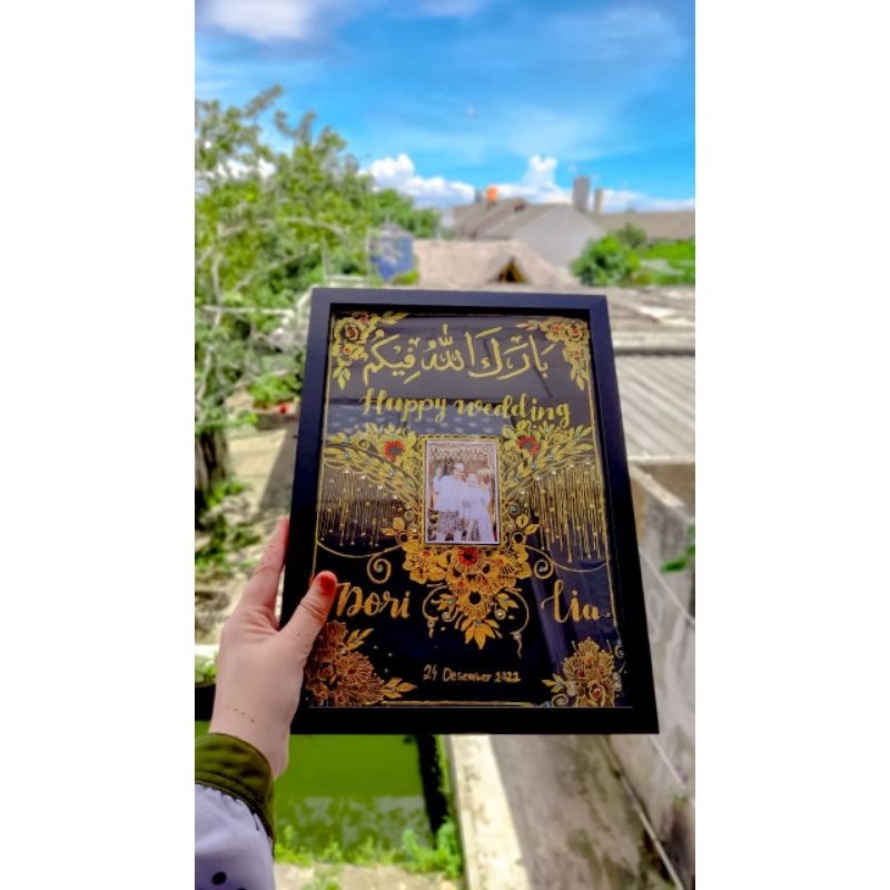 Henna Frame/Figura Henna/Henna Craft/Pajangan Rumah/Bingkai Cantik