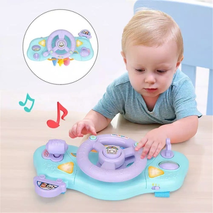 Mainan Setir Mobil Lampu musik Mainan Gantung Stroller Bayi Baby Crib
