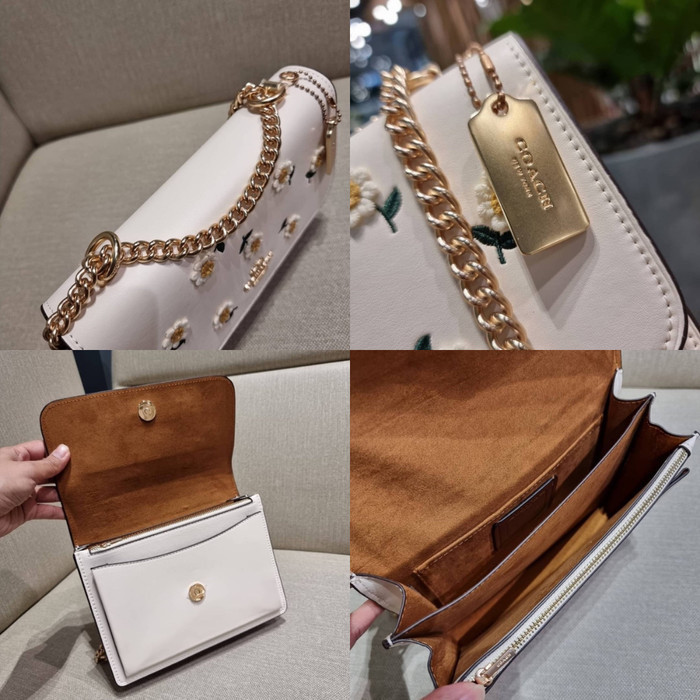 Tas Wanita Ch 2858 Klare Flower Lady With Daisy Embroidery Sling Bag