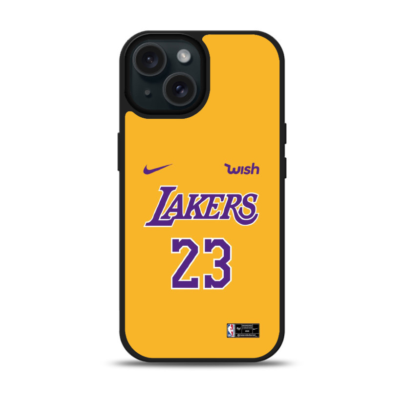 Case Casing iPhone 15 14 13 12 11 Pro Max Mini Plus X Xs Max XR Lakers Yellow DF623