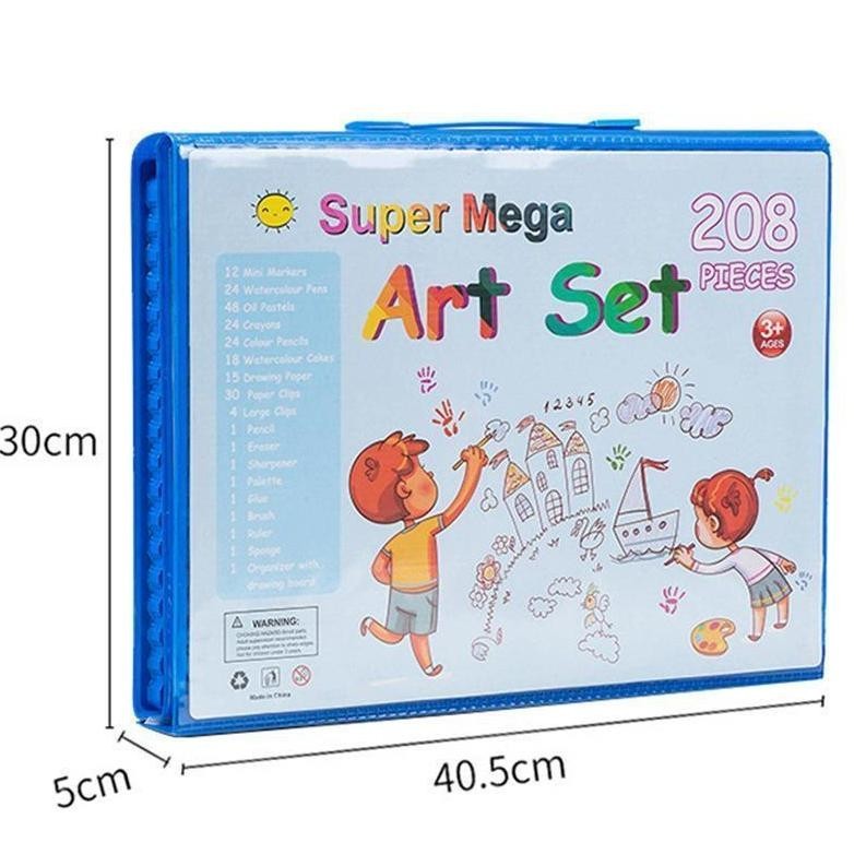 

My56 Crayon Anak Pengasah Set 208 150 Pcs Pensil Warna Lengkap Krayon Set Alat Menggambar Mewarnai Cat Air Lukis Anak Original