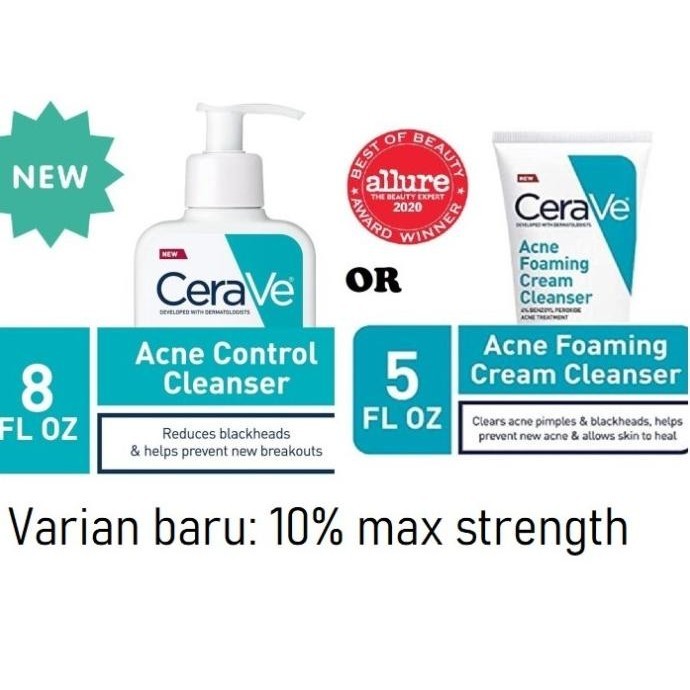 Cerave Acne Foaming Cream Cleanser with Benzoyl Peroxide & Niacinamide ___maxie