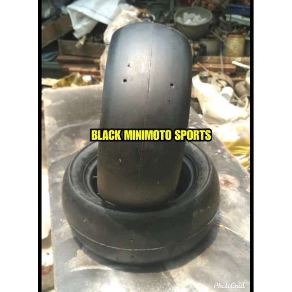 Ban Slick Motor Mini Gp 49Cc - Tanpa Kembang - Ban Slick Tubeless Scooter Scoopy - Slick Super Moto