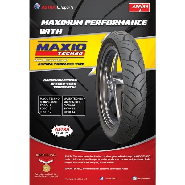 Aspira Maxio Techno 80 90-14 Ban Matic Tubeless