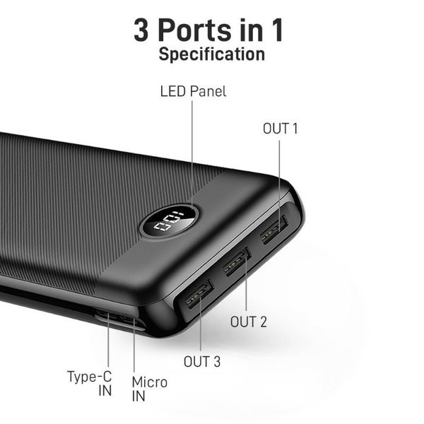 Powerbank Mofit M36 30000Mah + Fast Charge 2.4A Real