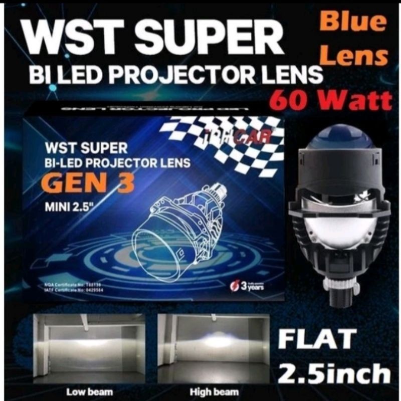 LAMPU BILED IPHCAR GEN 3 WST SUPER LASER 60 W 2.5 INCH projector mobil motor 55 Watt 60 Watt doubble