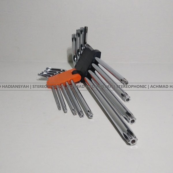 Kunci L 9 Pcs Crv Ujung Bintang Torx Key Panjang Finder Kunci L Set 9Pcs Torx Special Finder Finder