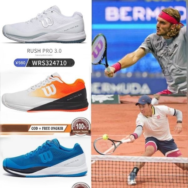 Sepatu Olahraga tenis Meja Wilson Rush Pro 3.0 Sepatu wilson rush Pro 3.0