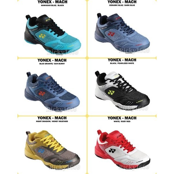 SEPATU BADMINTON YONEX MACH - SEPATU YONEX MACH - TRUCUSHION - TRU SHAPE - ORIGINAL YONEX SUNRISE