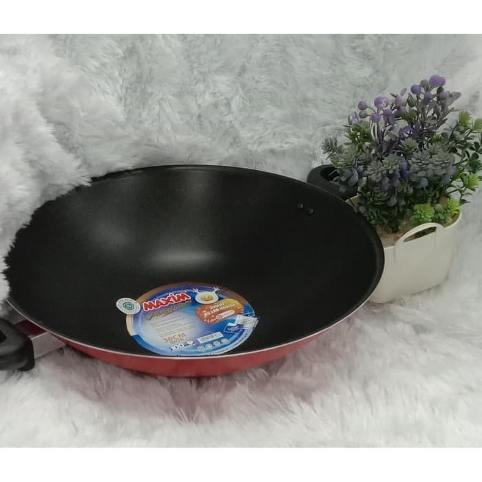 Valentino Wok Teflon 30 Cm Wajan Ggorengan
