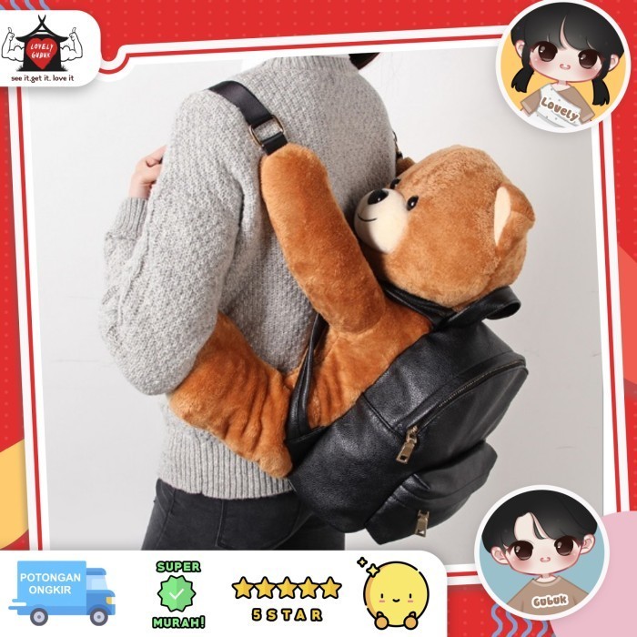 Tas Beruang, Tas Boneka 3D, Tas Couple Ibu Dan Anak, Bear